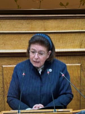 Η Υπουργός Πολιτισμού Λίνα Μενδώνη